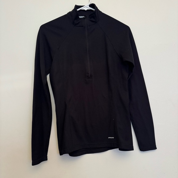Patagonia Black Quarter-Zip Performance Base Layer Pullover medium - Picture 2 of 6